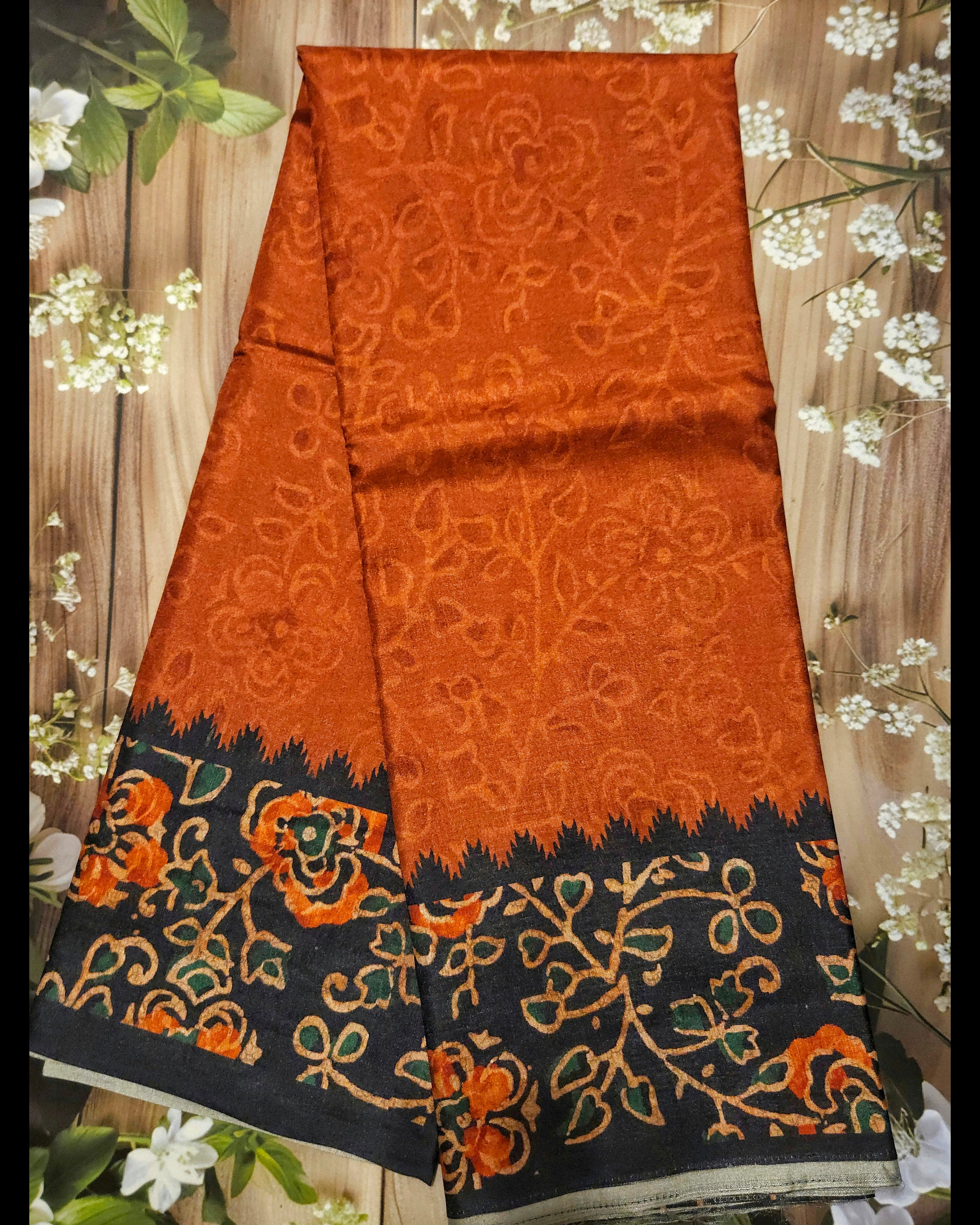 Ajrakh print -Manipuri Semi Silk-ATB - All things Beautiful ✨️ 