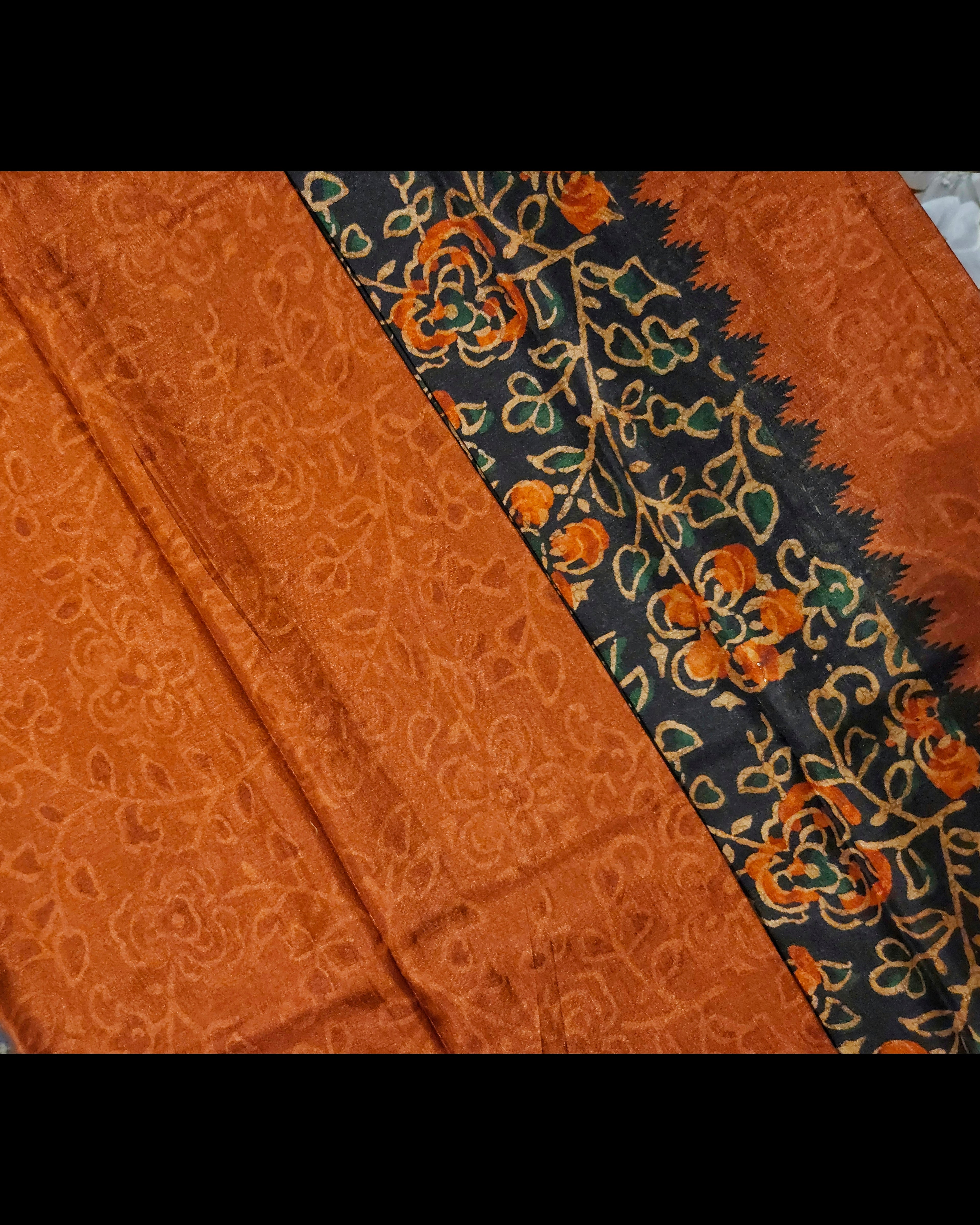 Ajrakh print -Manipuri Semi Silk-ATB - All things Beautiful ✨️ 