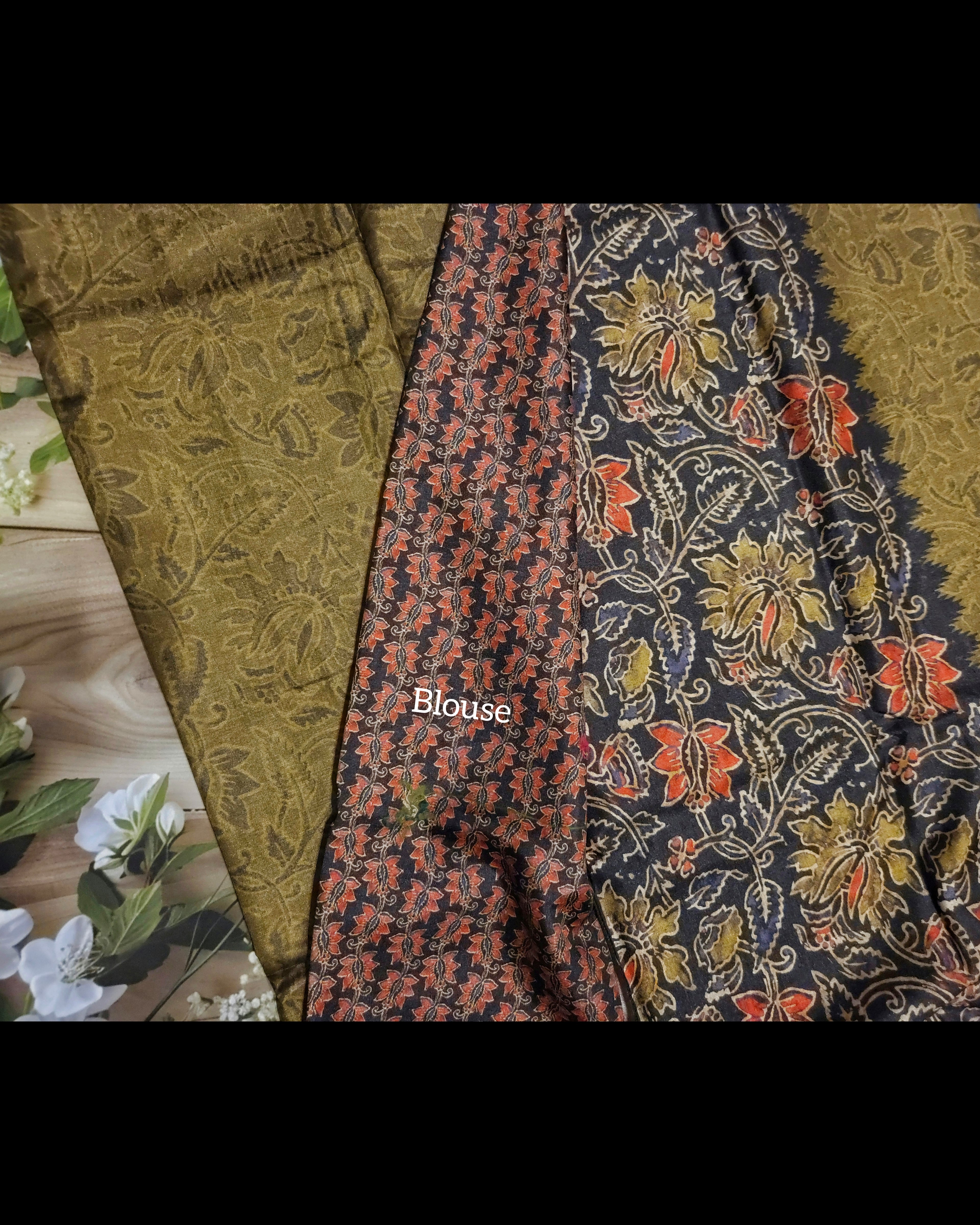 Ajrakh print -Manipuri Semi Silk-ATB - All things Beautiful ✨️ 