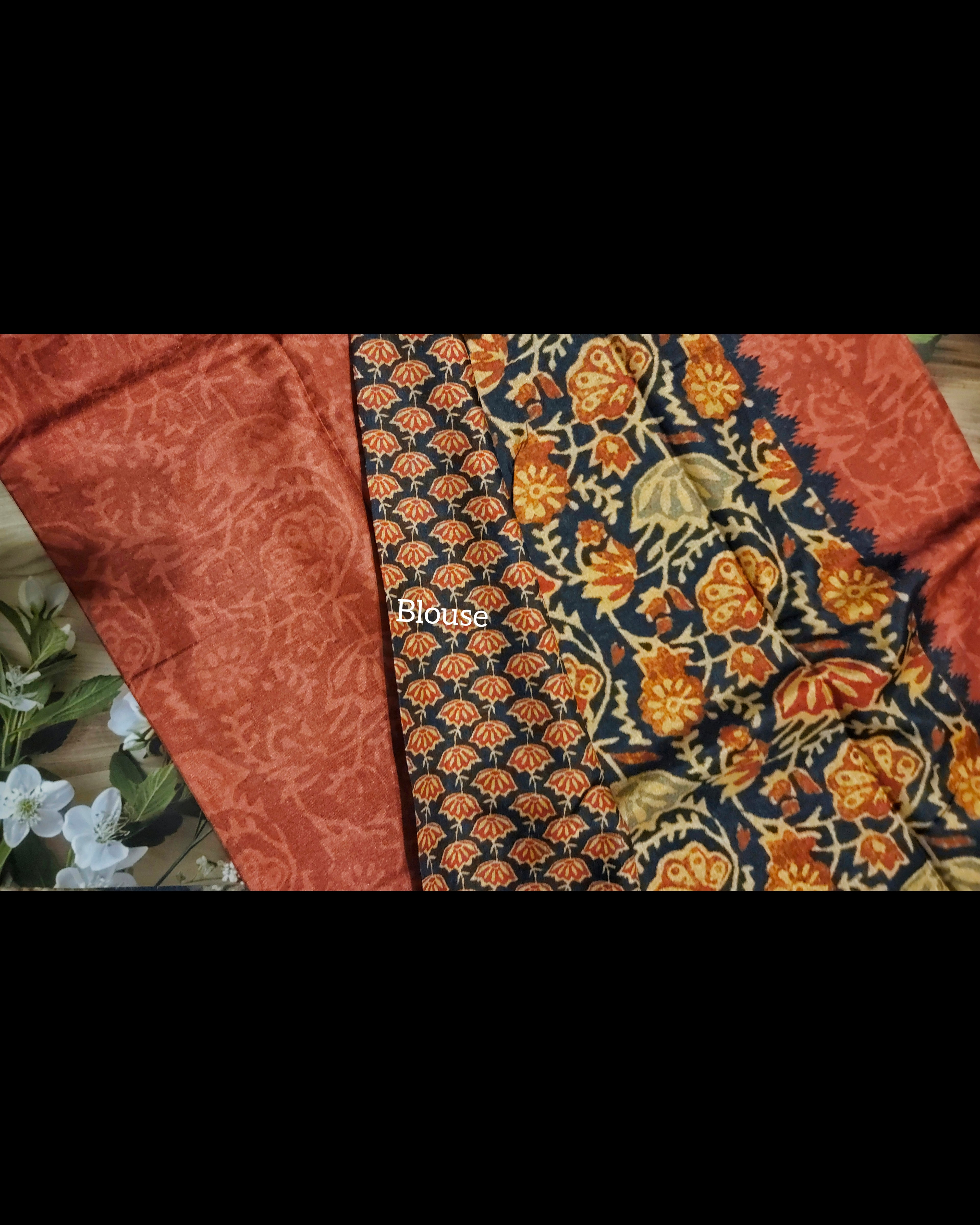 Ajrakh print -Manipuri Semi Silk-ATB - All things Beautiful ✨️ 