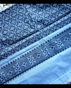 Ash blue- Handwoven Jute Cotton saree - ATB - All things Beautiful ✨️ 