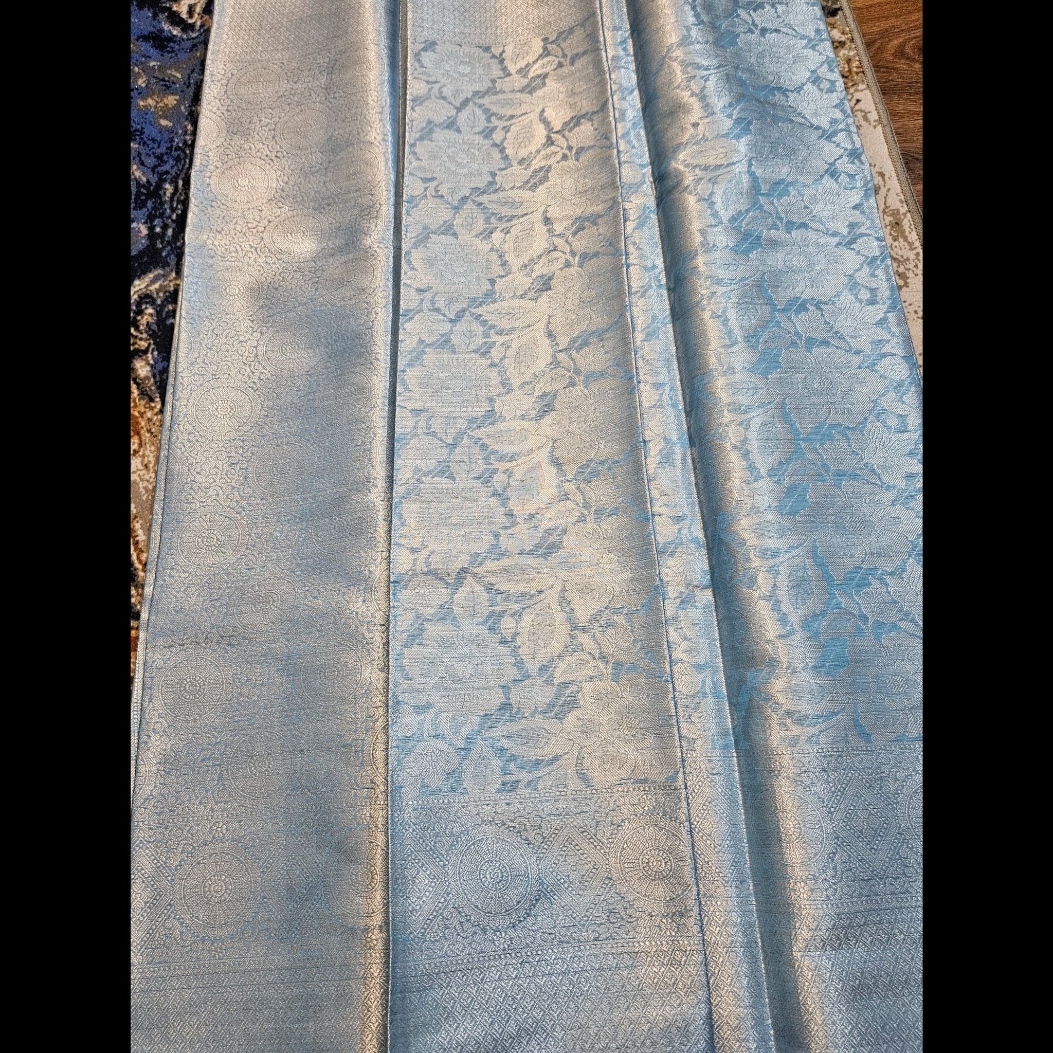 Baby Blue kubera pattu saree - All things Beautiful ✨️ 