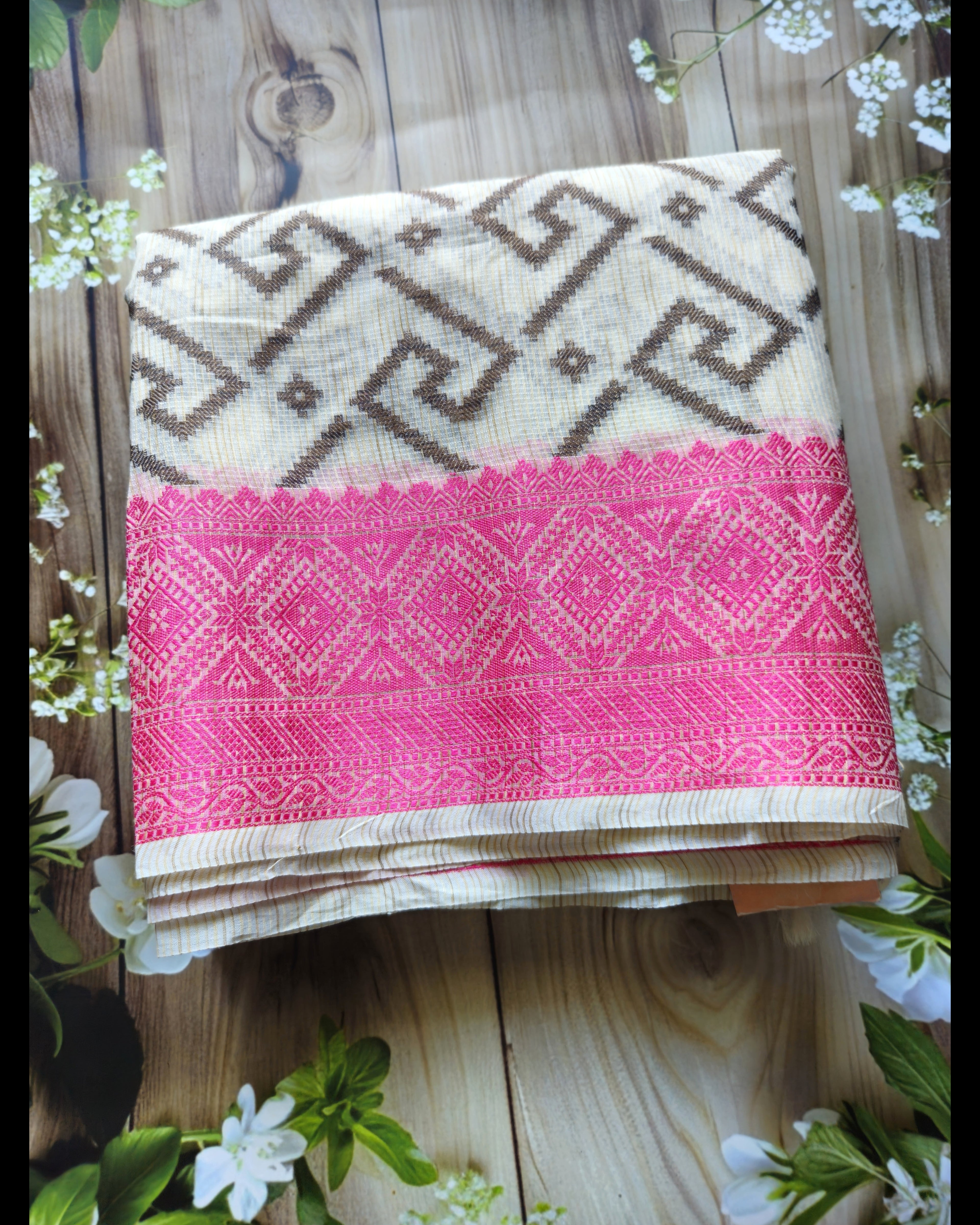 Beige- jute cotton handwoven sarees - ATB - All things Beautiful ✨️ 