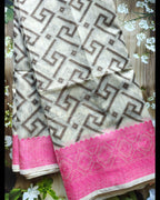 Beige- jute cotton handwoven sarees - ATB - All things Beautiful ✨️ 