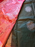 Bottle green- Semi Kanchi Silk saree - ATB - All things Beautiful ✨️ 