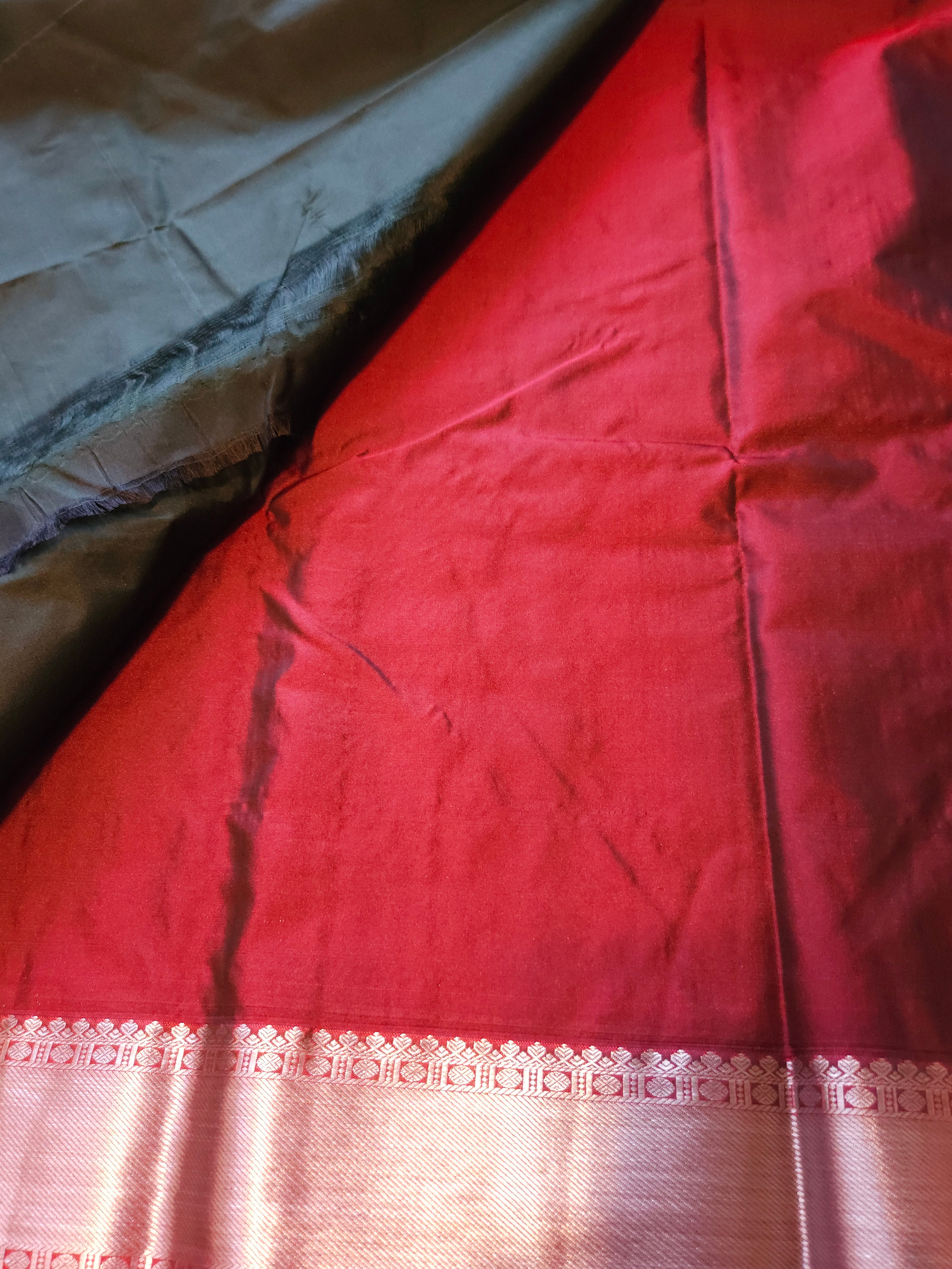 Bottle green- Semi Kanchi Silk saree - ATB - All things Beautiful ✨️ 