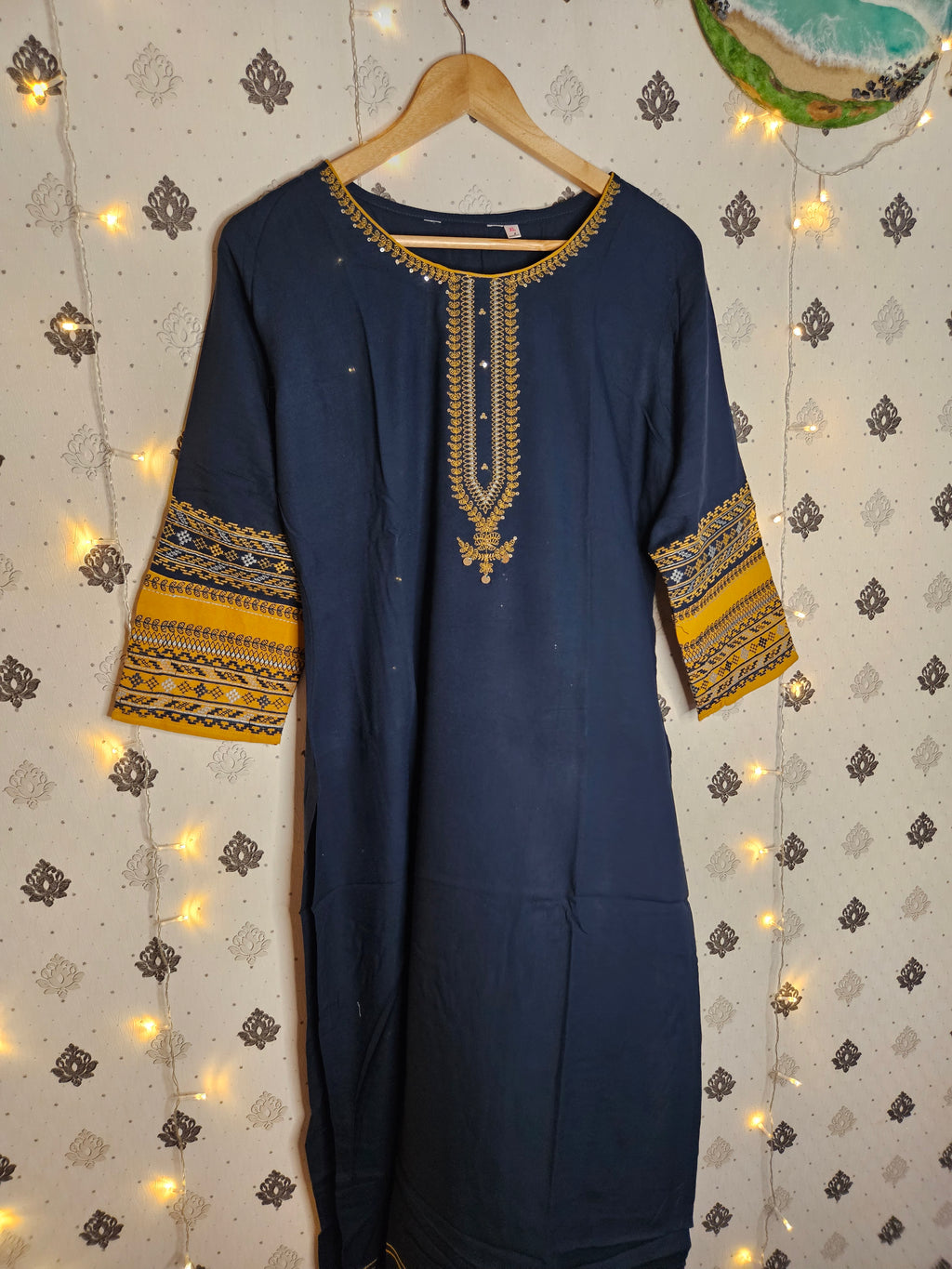Daily wear kurta with embroidered neck and sleeves - All things Beautiful ✨️  #