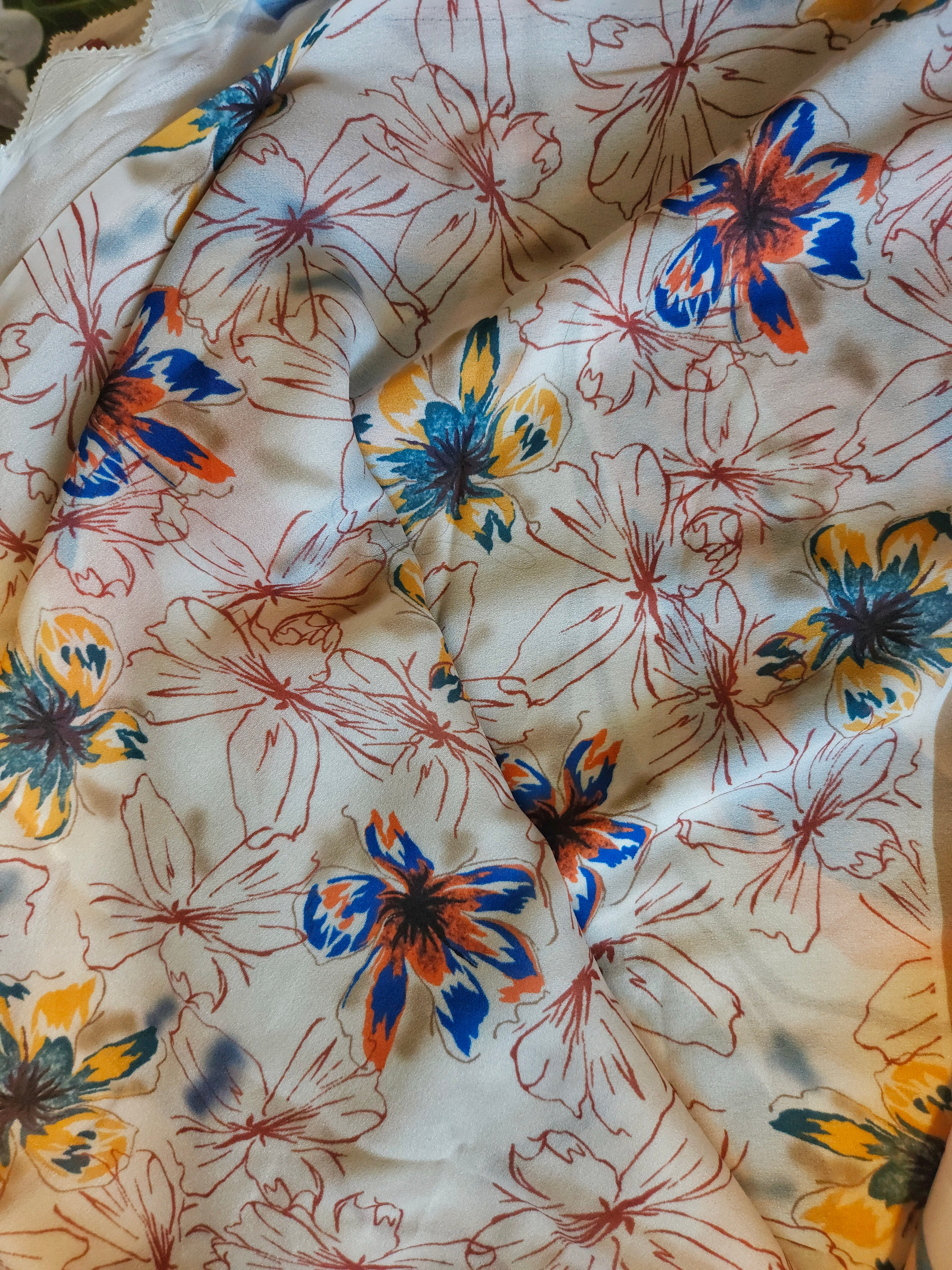 Digital print- Moss Satin saree - ATB - All things Beautiful ✨️ 