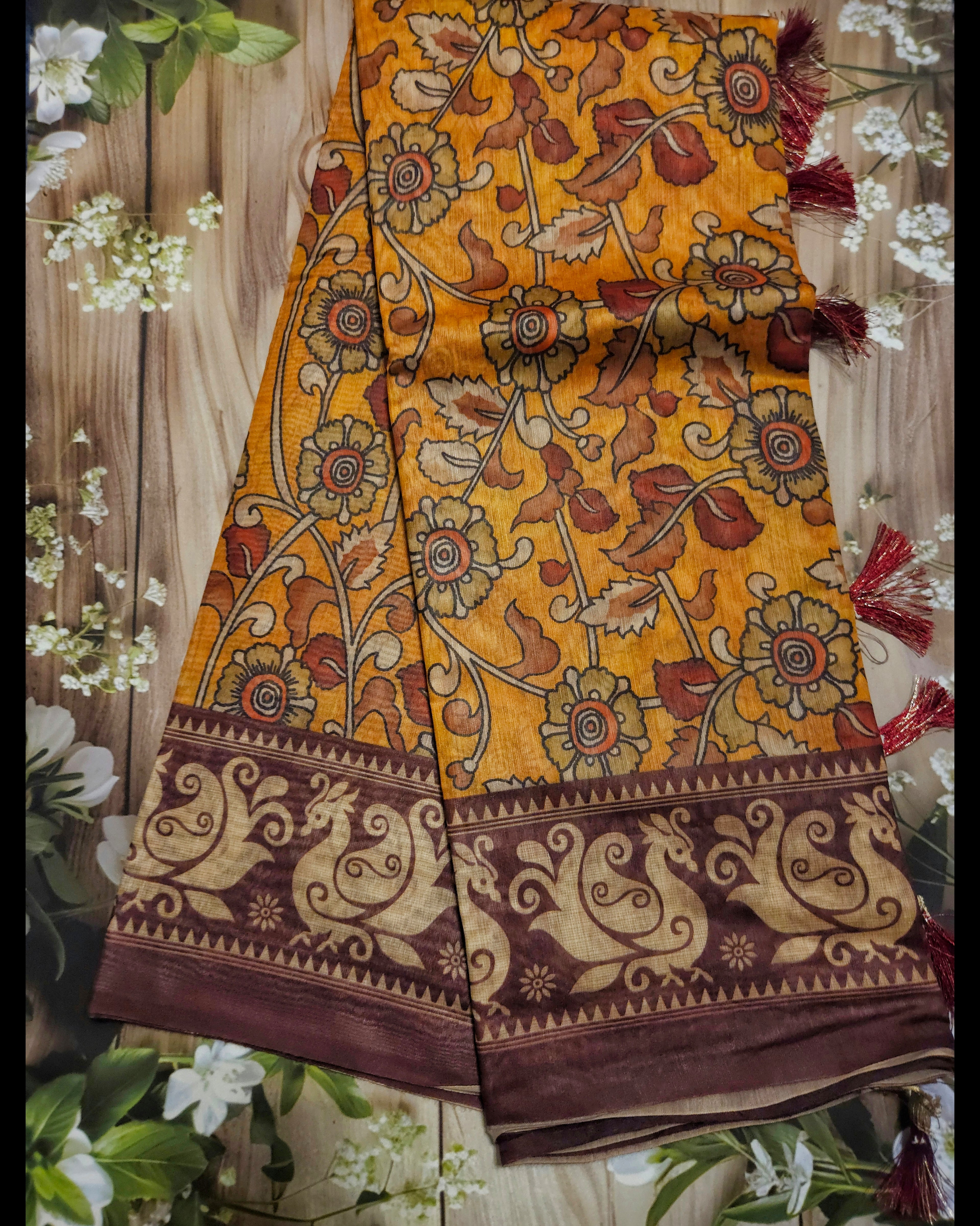 Kalamkari print - Chanderi Cotton Sarees - ATB - All things Beautiful ✨️ 