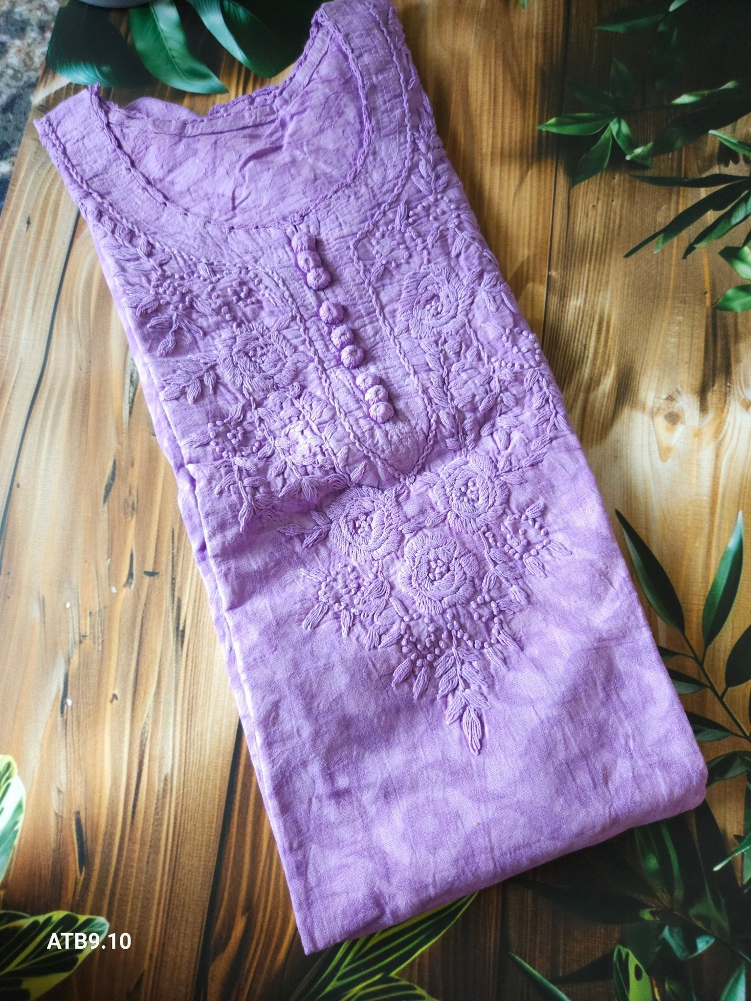 Lavender - Jacquard self print Chikankari women's Kurta - ATB - All things Beautiful ✨️ 