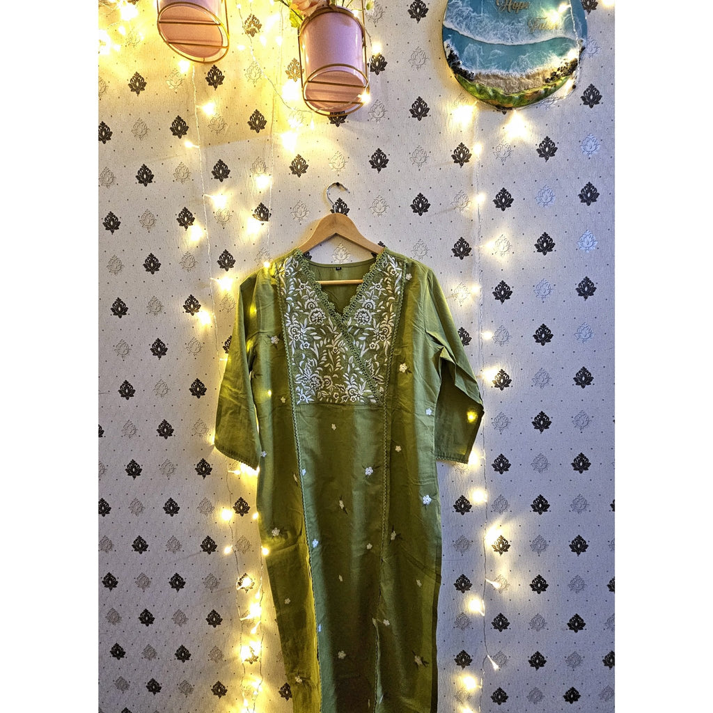Olive green suit set with dupatta - ATB - All things Beautiful ✨️ 