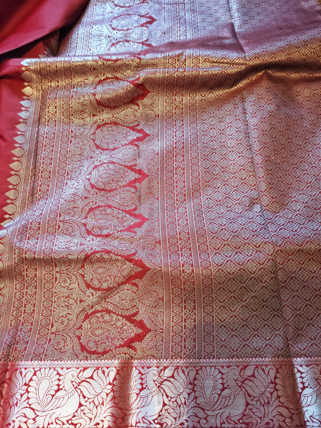 Peach - Semi Kanchi Silk saree - ATB - All things Beautiful ✨️ 