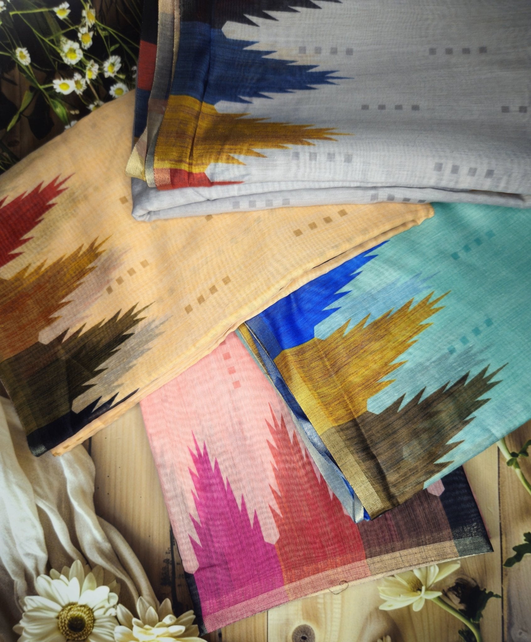 Cotton Sarees with Temple border - All things Beautiful ✨️  #