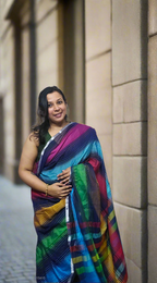 Mul Cotton - Multicolour Striped Saree - ATB ✨️