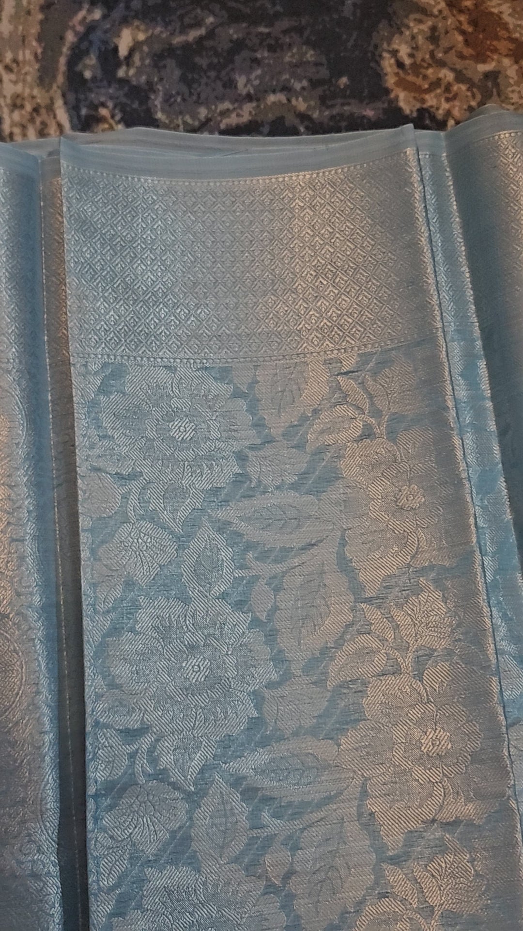 Baby Blue kubera pattu saree
