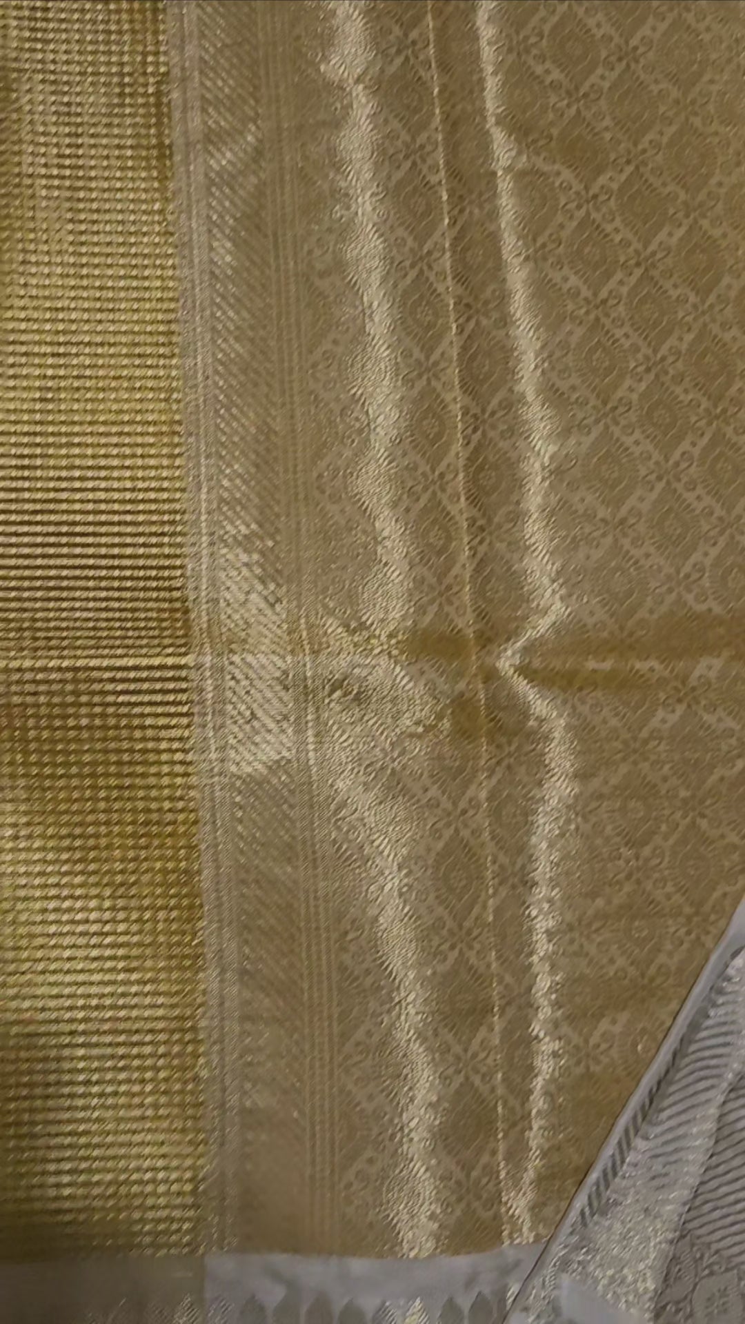 Royal Yellow Crush tissue Silk Saree