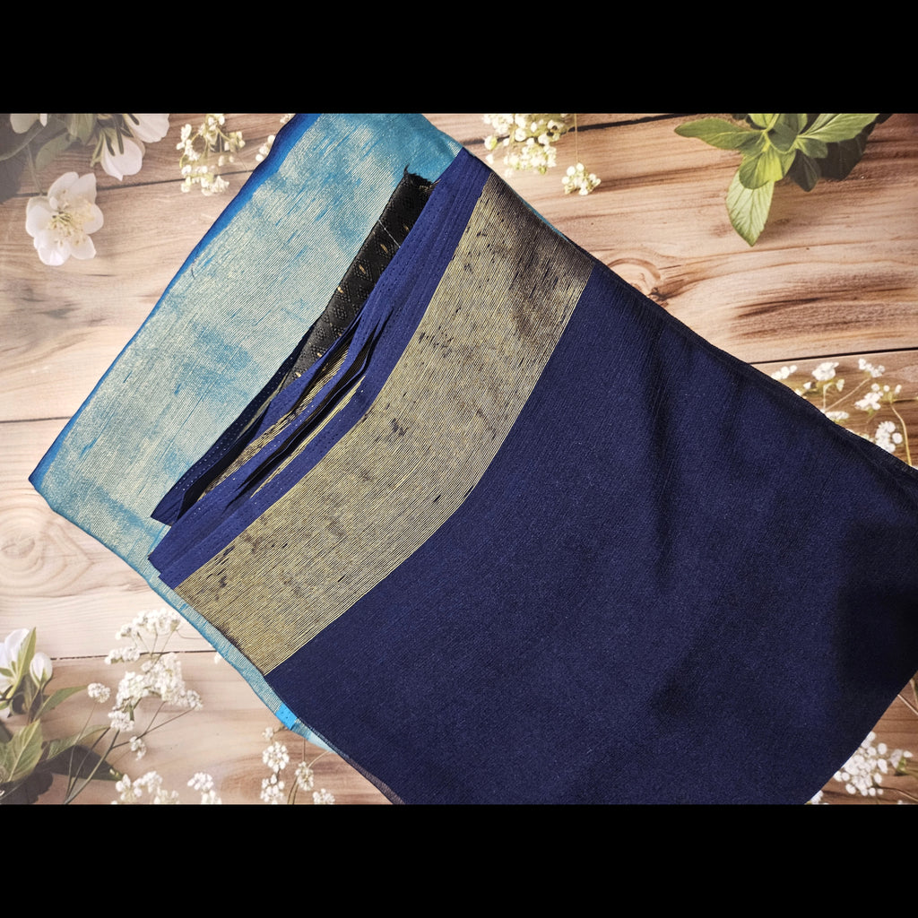 Ready to wear saree blue 