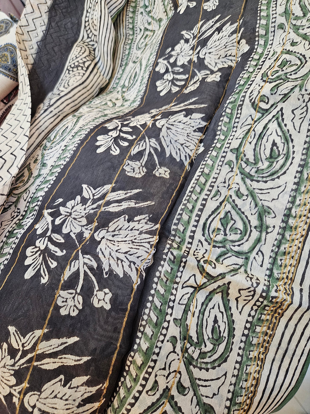 Chanderi cotton with Jaipur Handblock prints