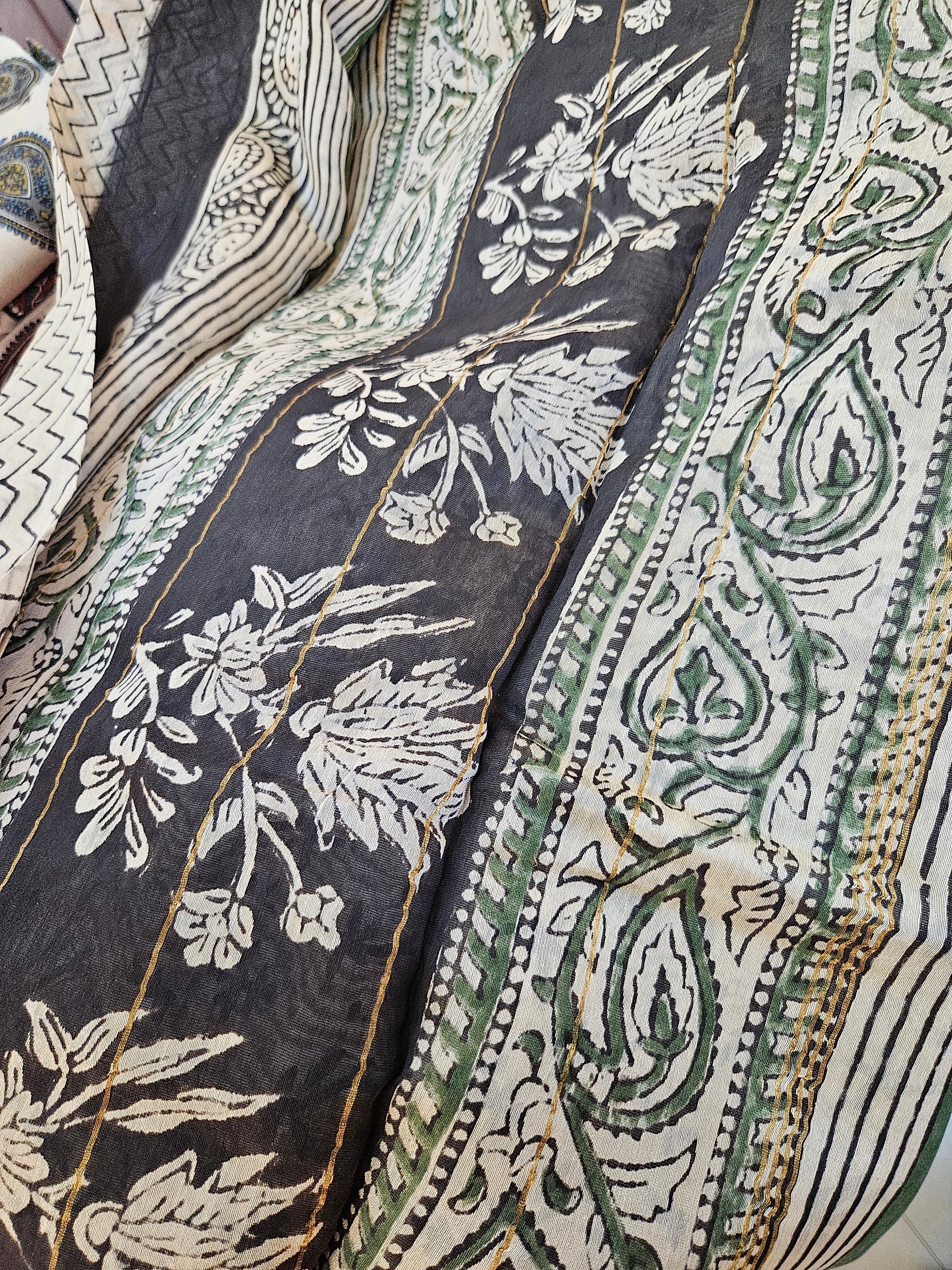 Chanderi cotton with Jaipur Handblock prints