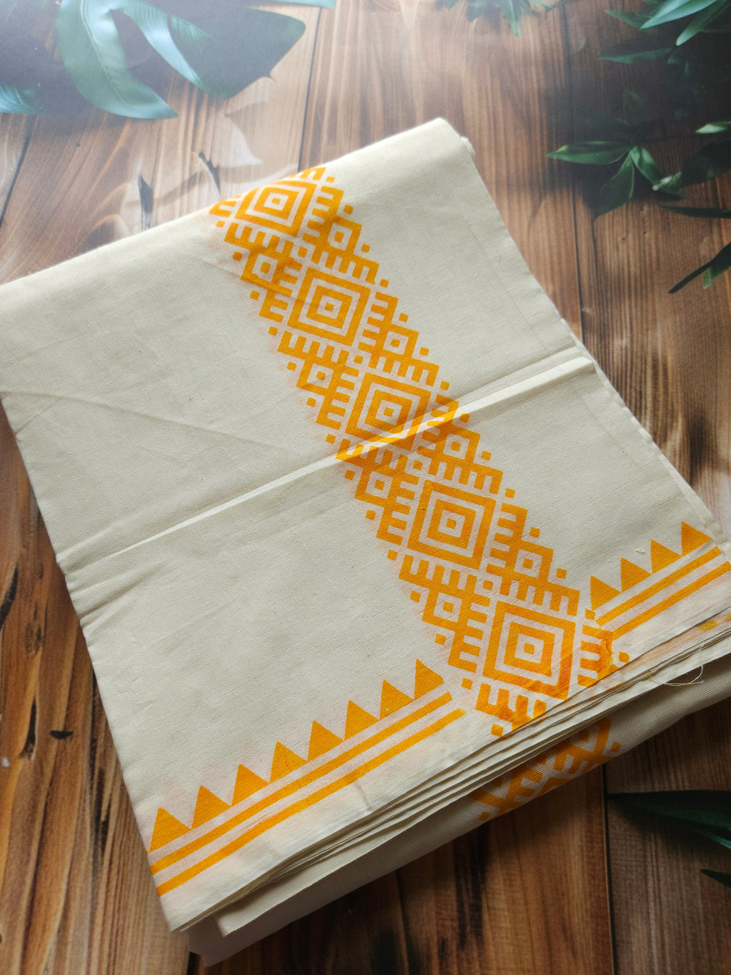 Handblock Printed Mundu - Men's wear - ATB