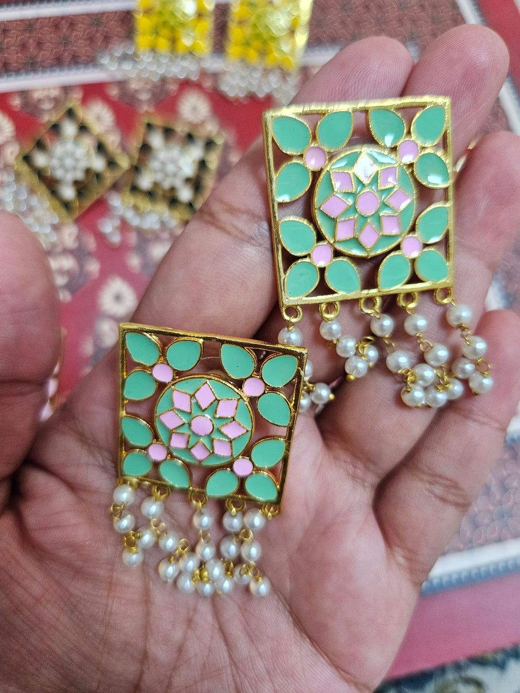 Meenakari Jaipur earrings - Fashion Jewellery- ATB ✨️