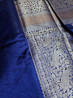 Royal Blue- Chiniya Silk Saree- ATB