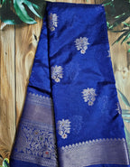 Royal Blue- Chiniya Silk Saree- ATB