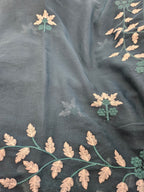 Georgette Leaves embroidery - Saree - ATB