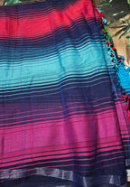 Mul Cotton - Multicolour Striped Saree - ATB ✨️