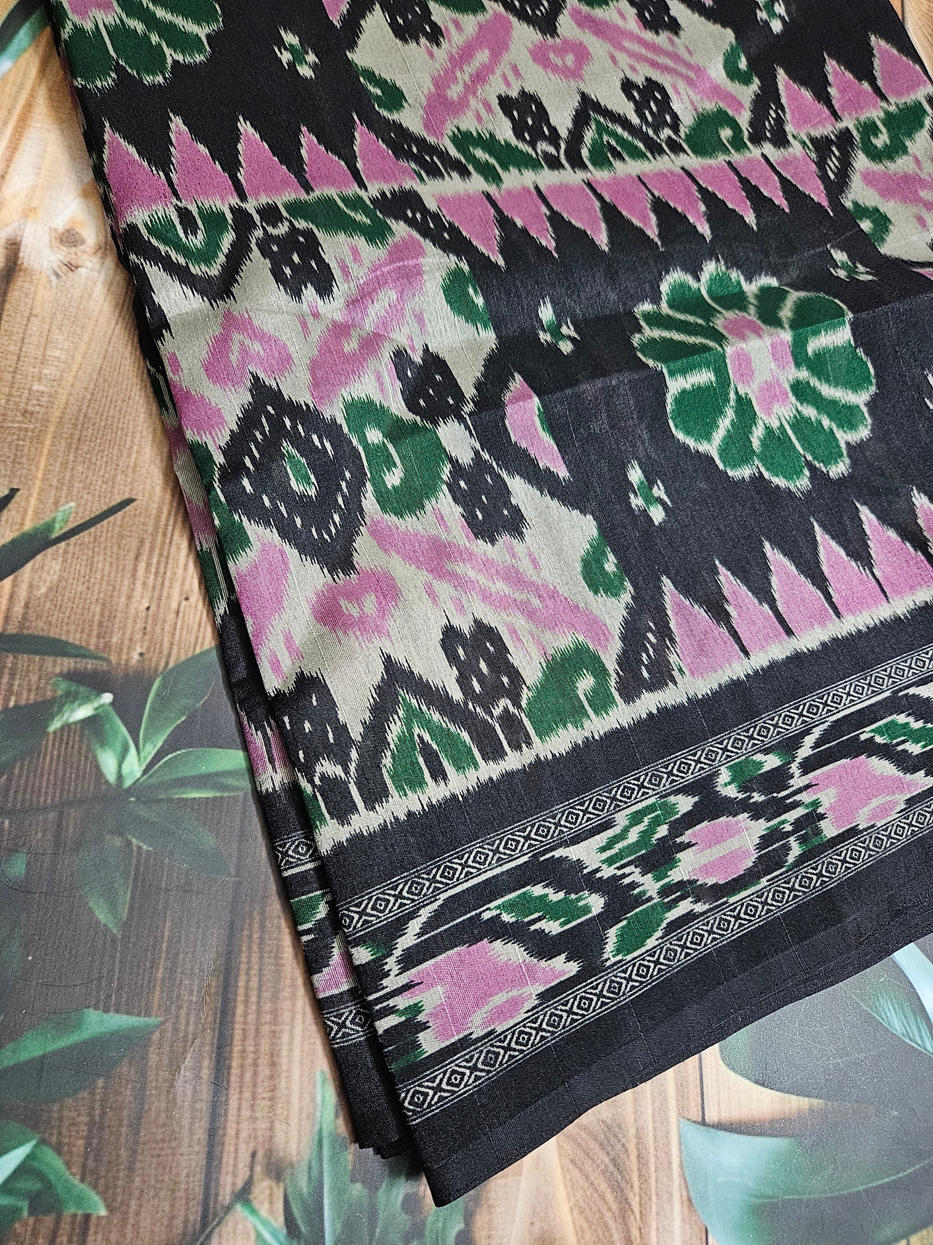 Bhagalpuri Tussar Silk Sarees - Ikkat print - ATB ✨️