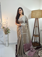 Metallic shade shimmer - Tissue Saree - ATB ✨️
