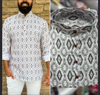 Men's Short kurta - Jaipur Print - Full sleeves - ATB