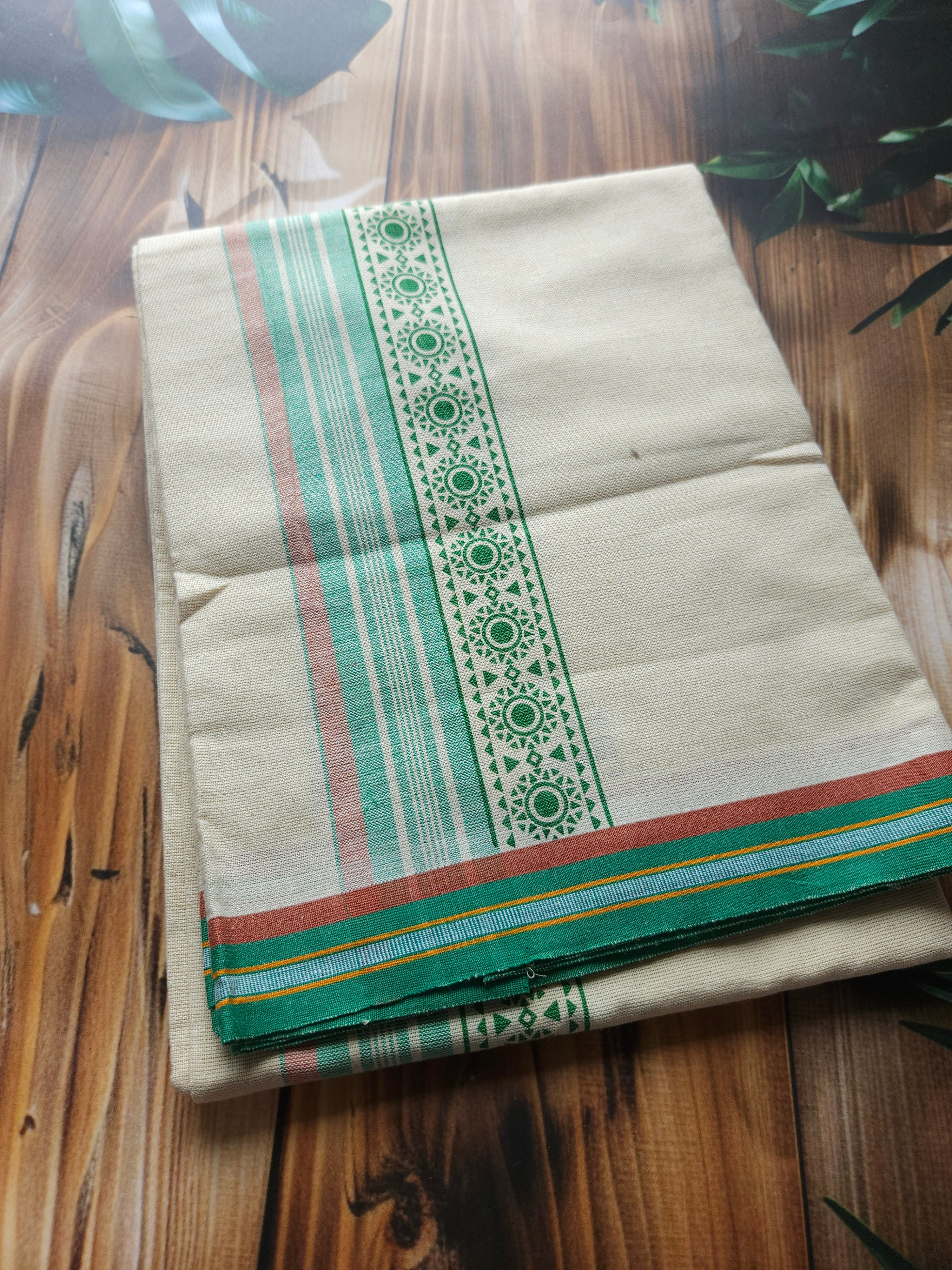 Handblock Printed Mundu - Men's wear - ATB