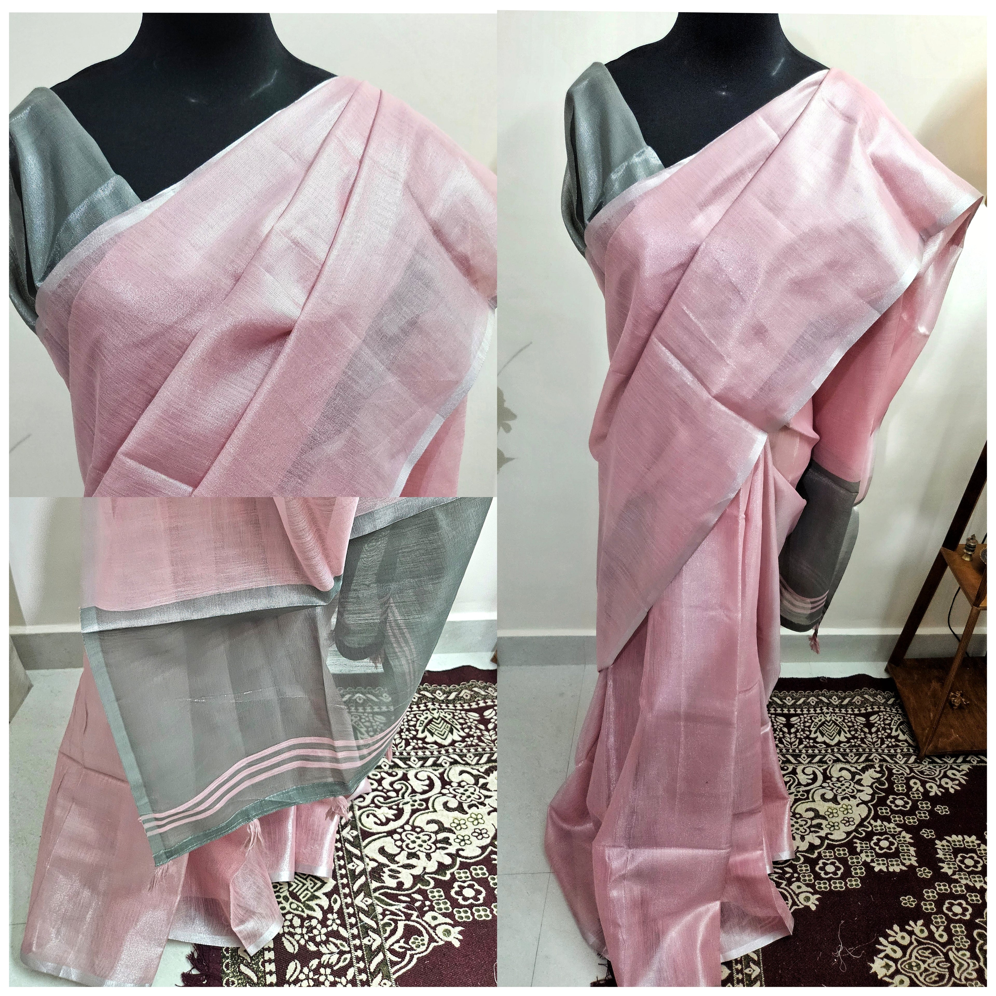 Metallic shade shimmer - Tissue Saree - ATB ✨️