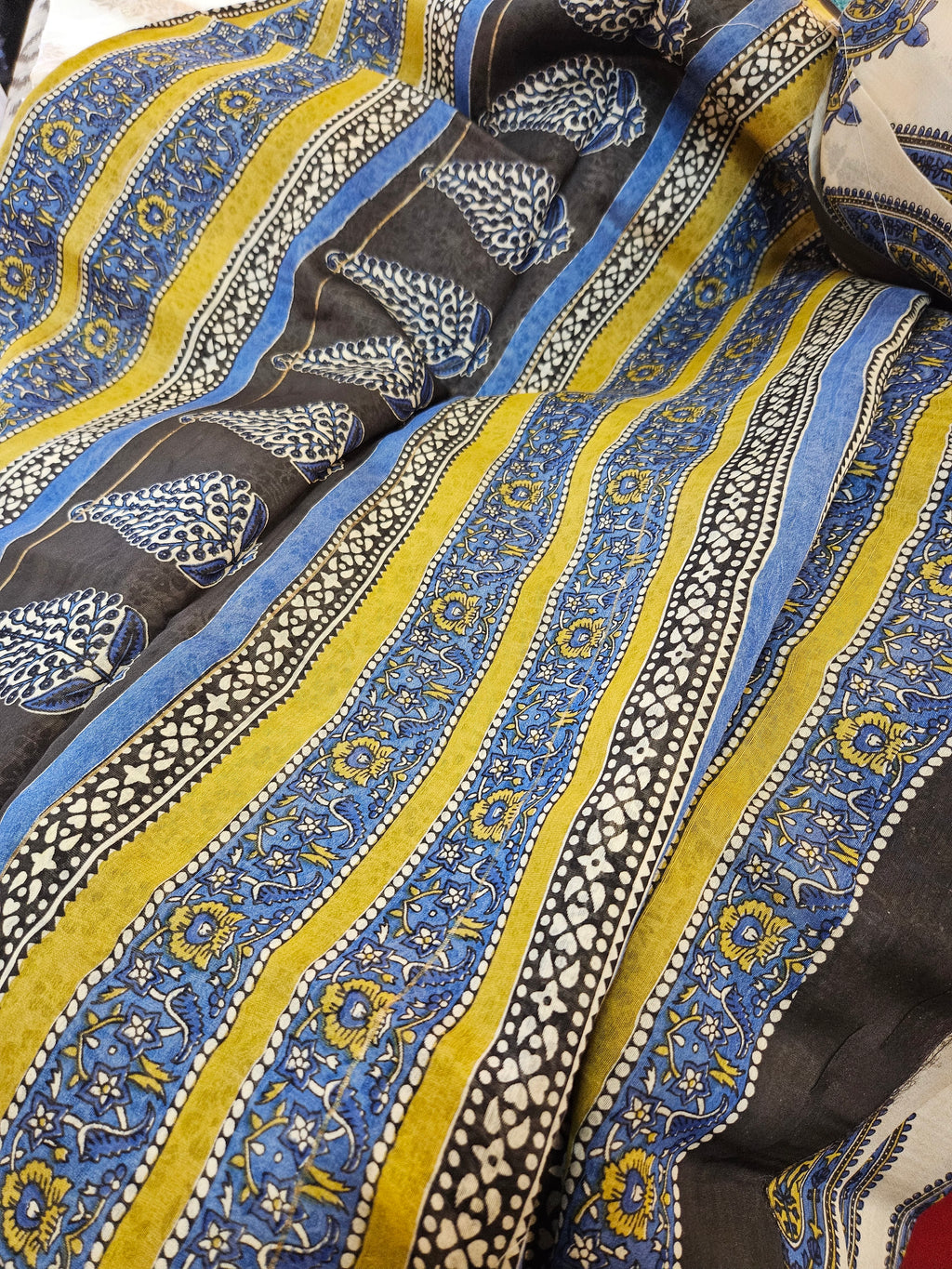 Chanderi cotton with Jaipur Handblock prints