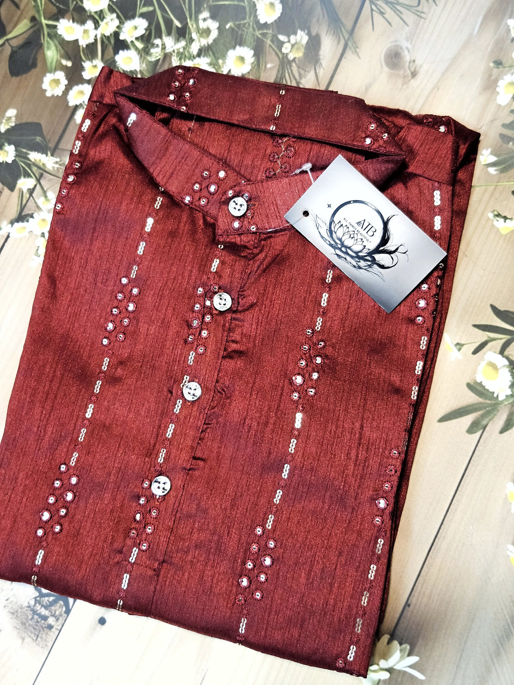 Men's Full sleeve Long Kurta - Silk - ATB