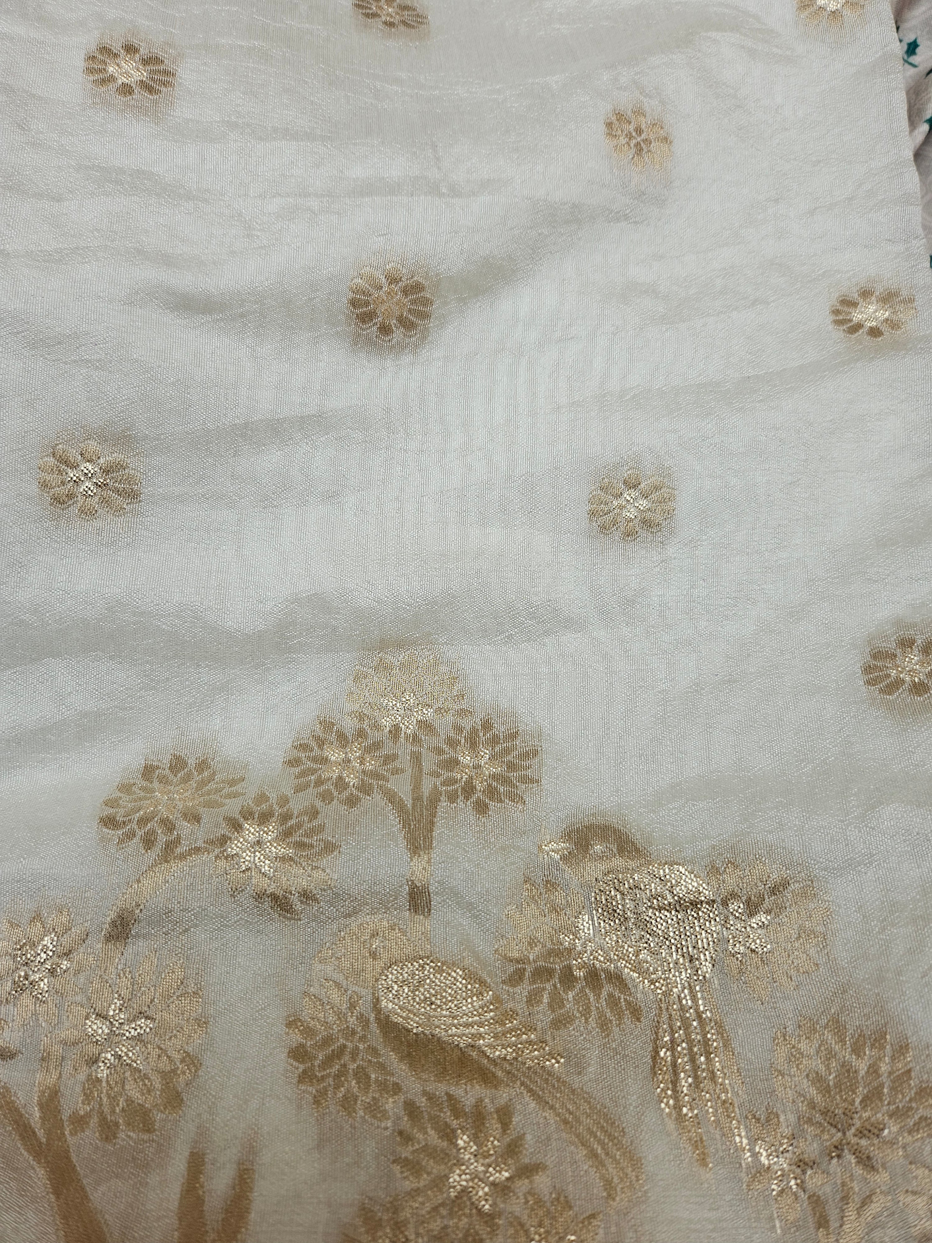 Banarasi Unstitched material - dual shade weaving - ATB ✨️