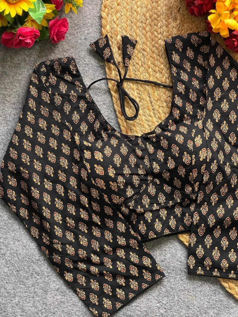 Readymade blouse - Ajrakh print