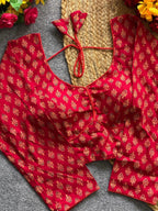 Readymade blouse - Ajrakh print