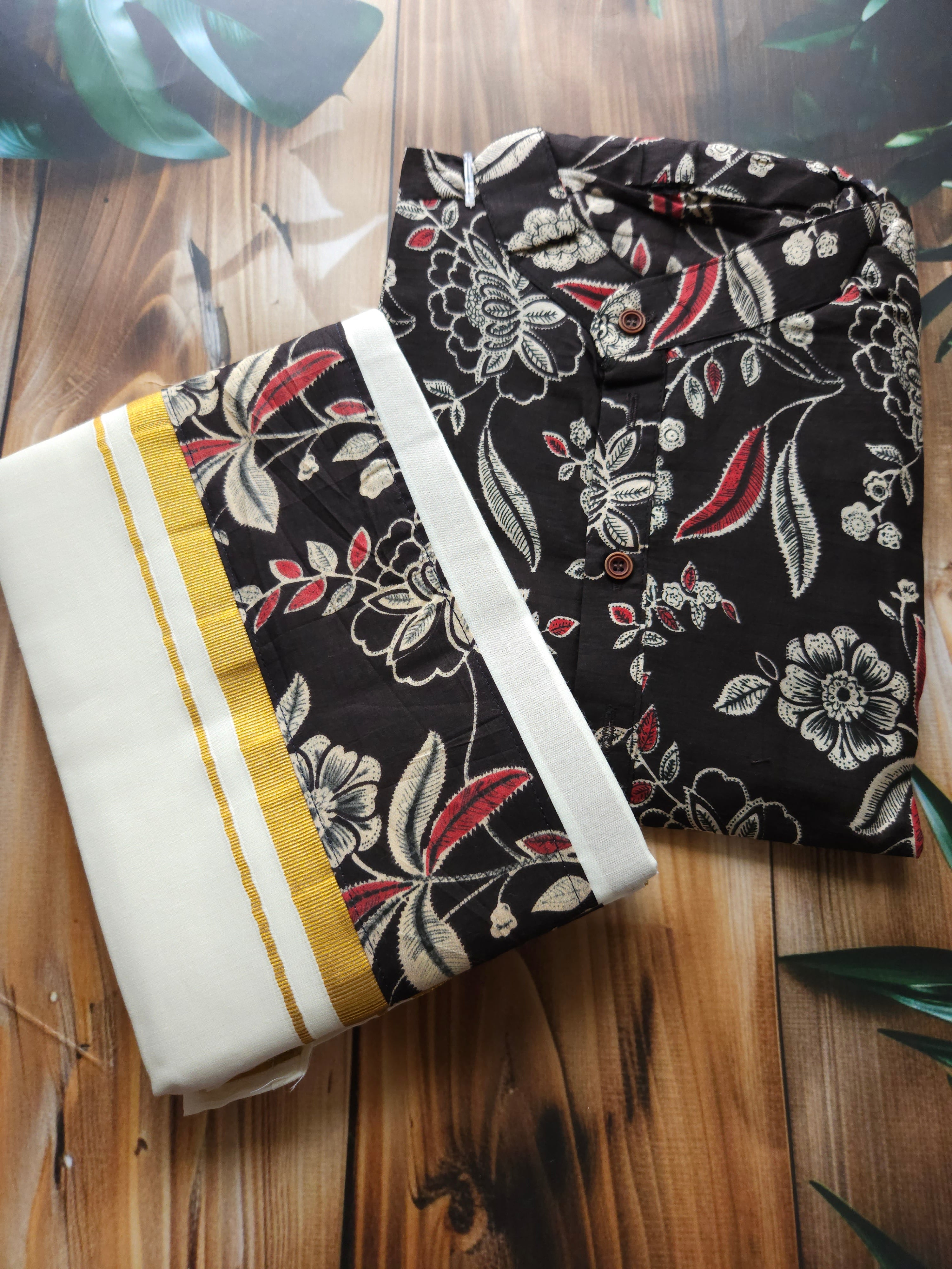 Men's Combo- Shirt + Mundu/ Dhoti - SPS - ATB