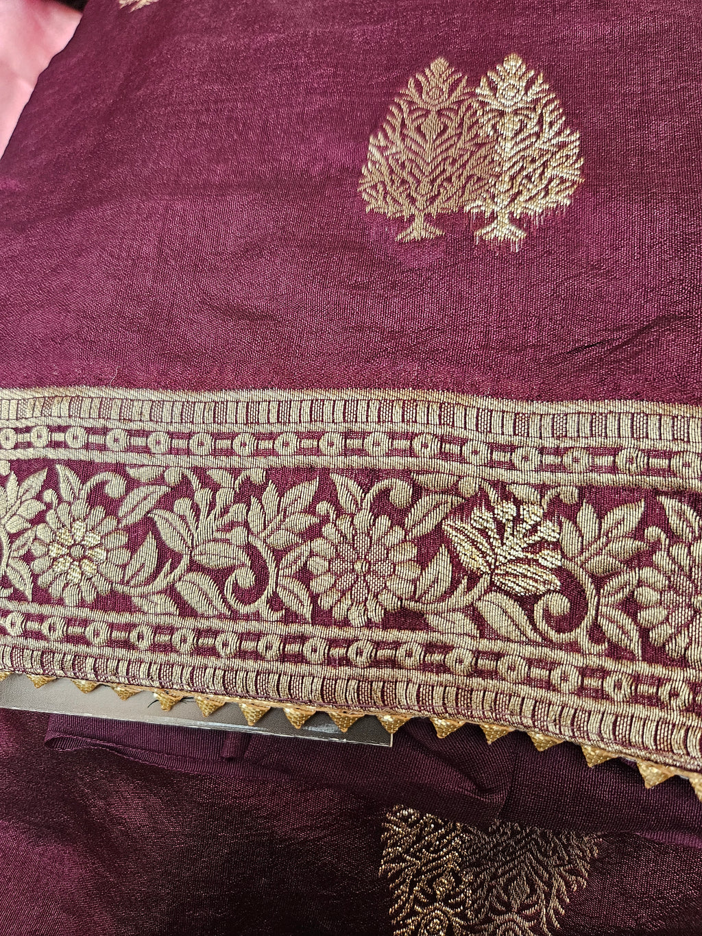 Banarasi Unstitched material - dual shade weaving - ATB ✨️