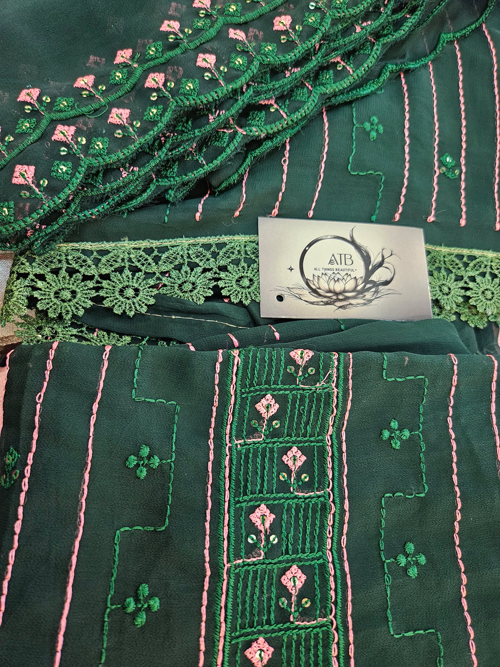 Georgette Embroidered Unstitched material