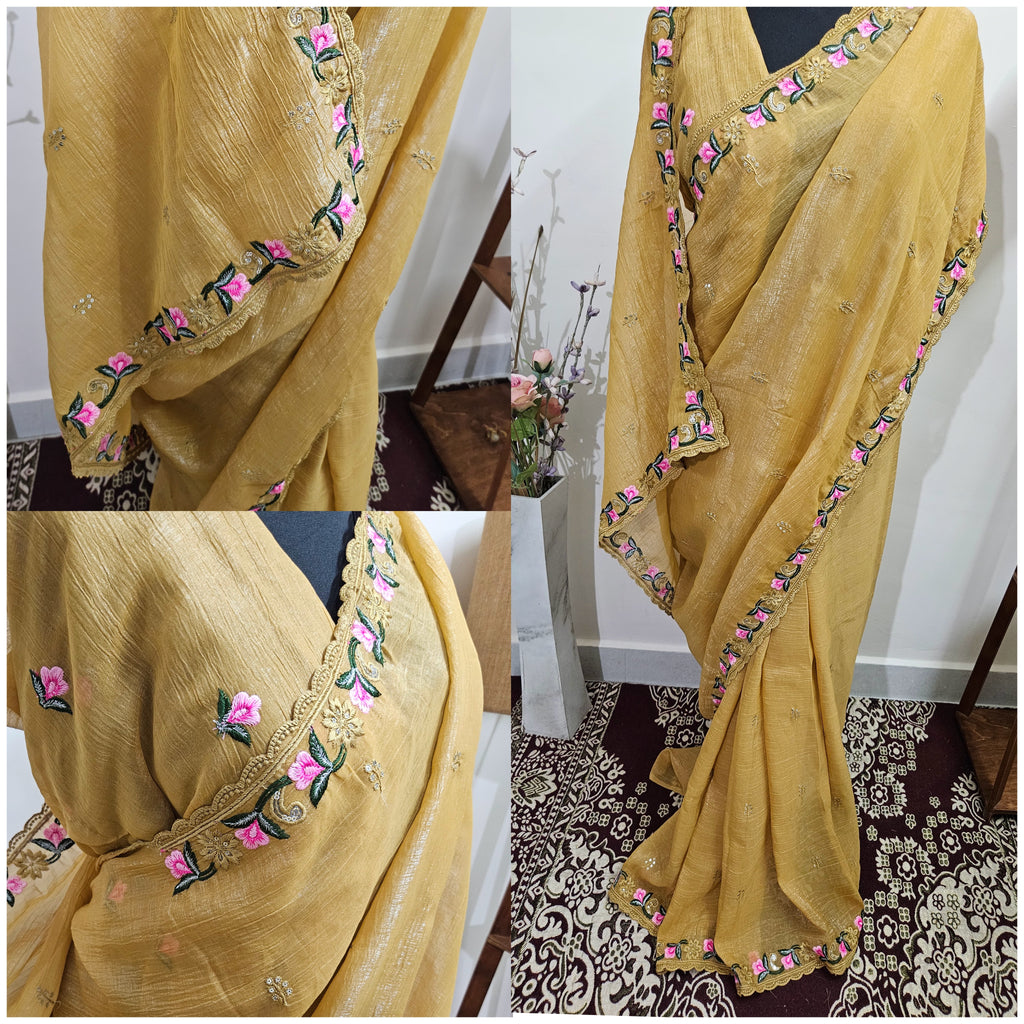 Crushed tissue sarees - ATB ✨️