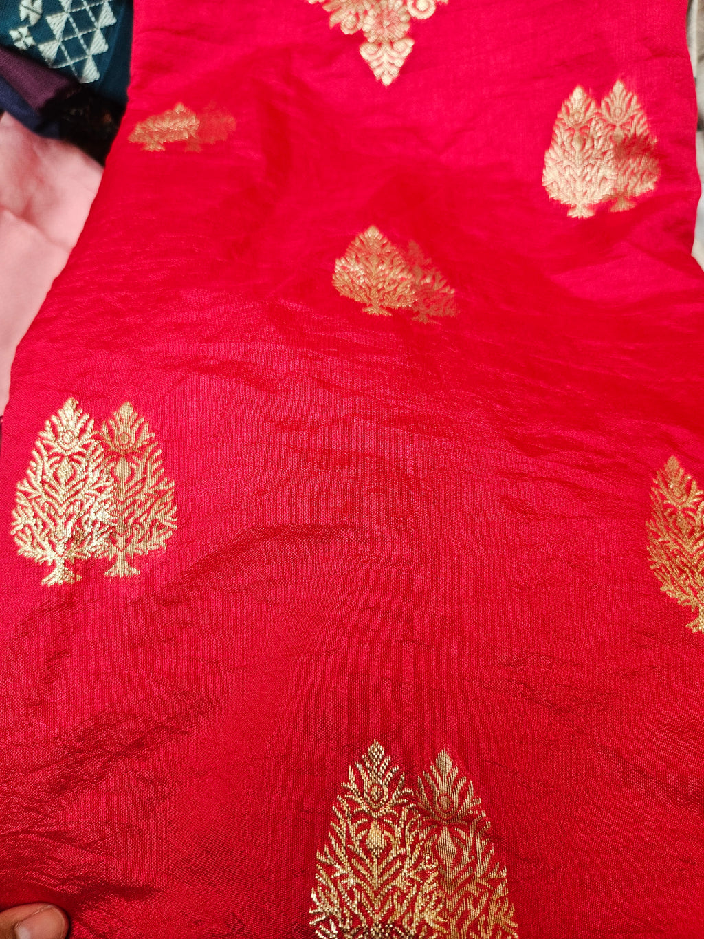 Banarasi Unstitched material - dual shade weaving - ATB ✨️