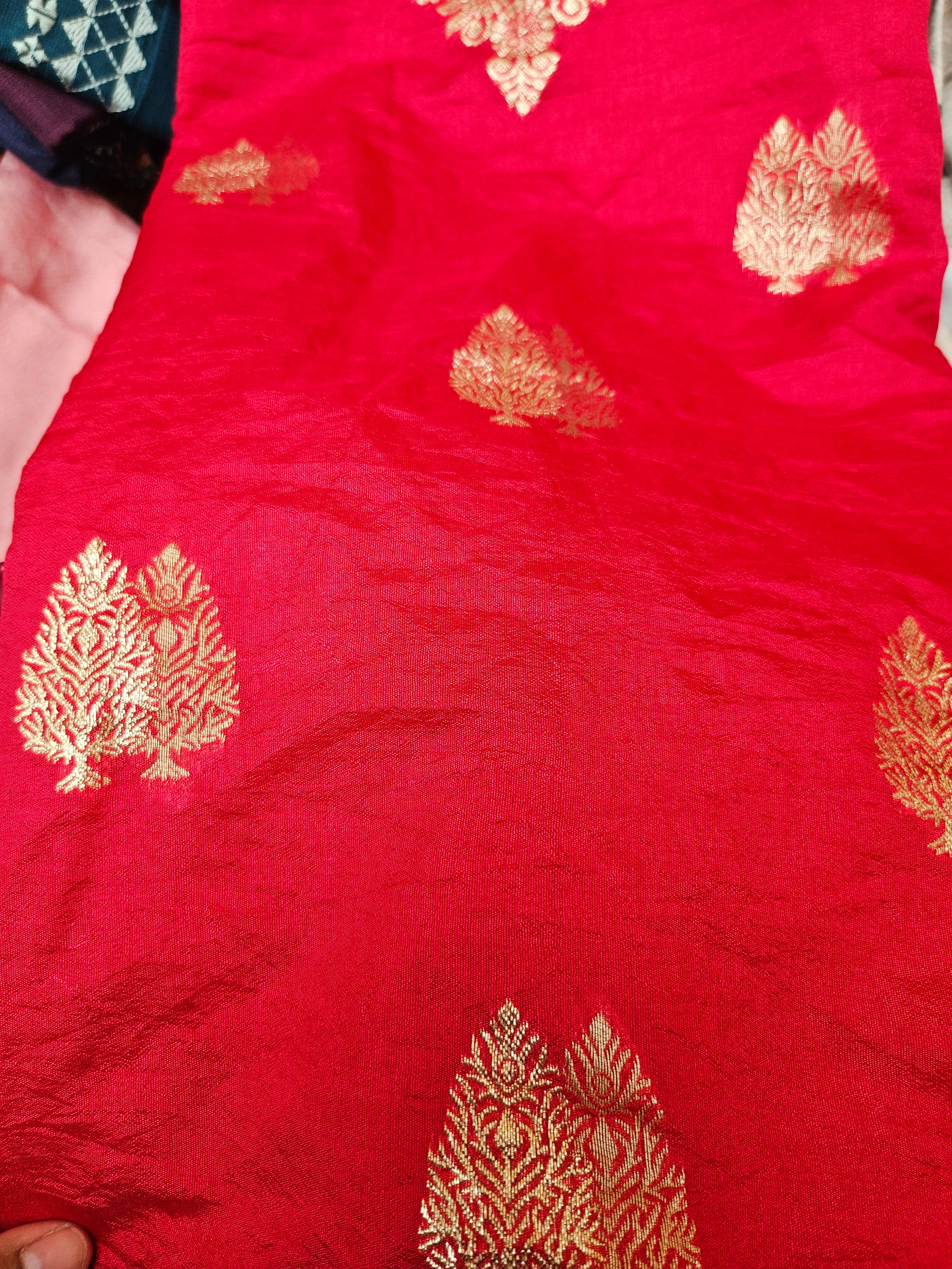 Banarasi Unstitched material - dual shade weaving - ATB ✨️