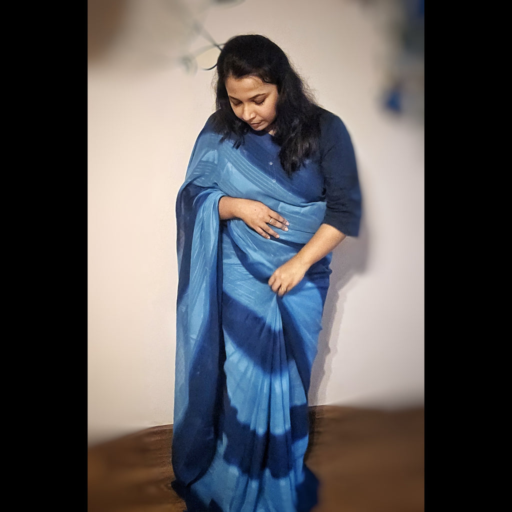 Ready to wear sarees blue