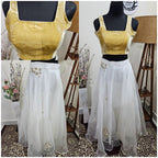 Designer wear Aari work- Blouse and Skirt Combo - ATB ✨️