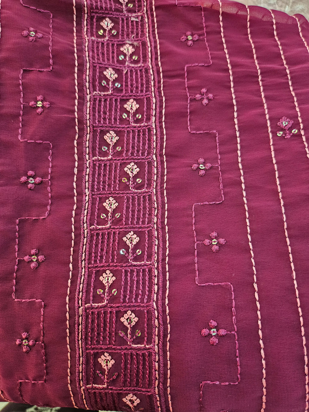 Georgette Embroidered Unstitched material