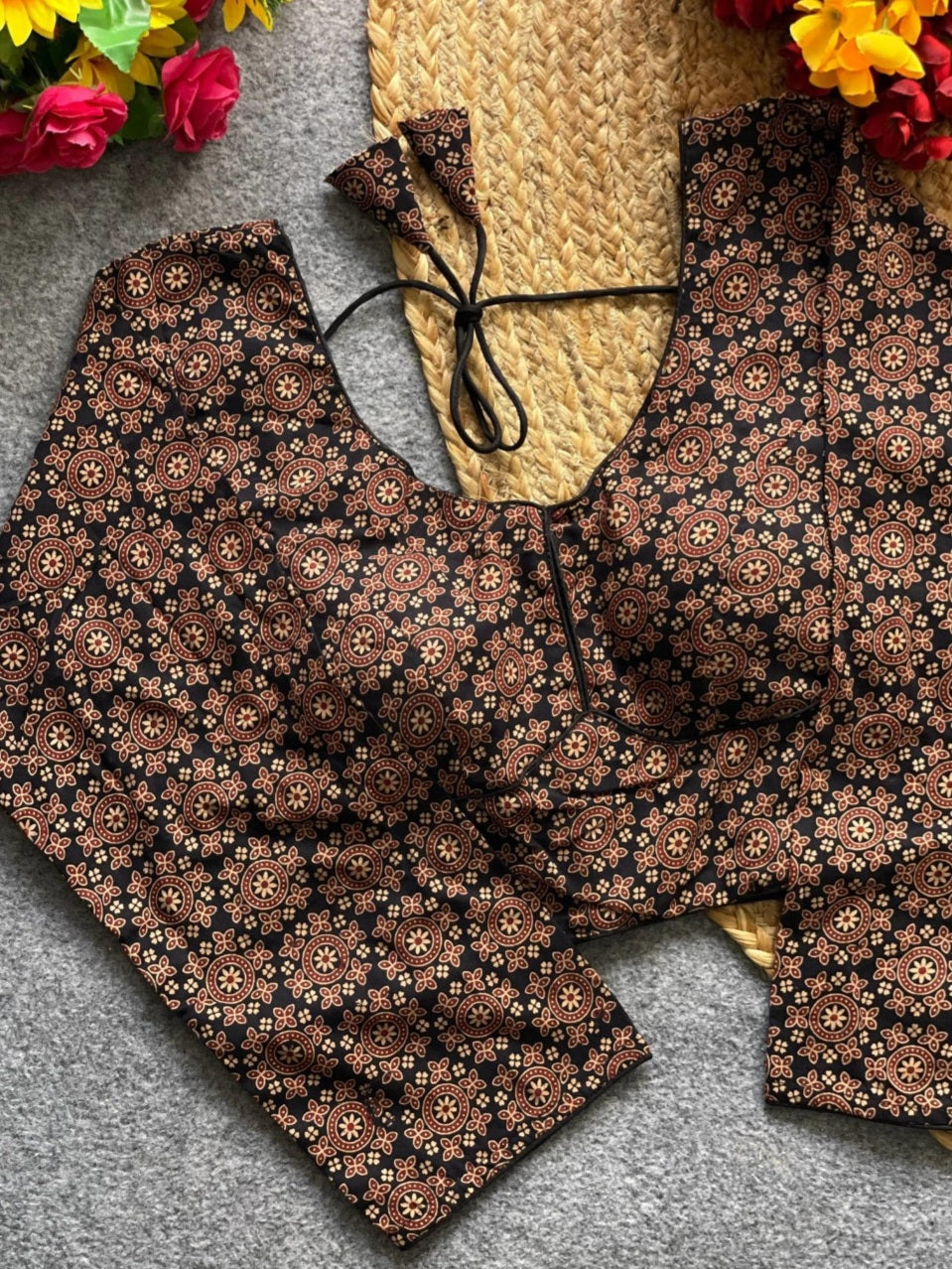 Readymade blouse - Ajrakh print