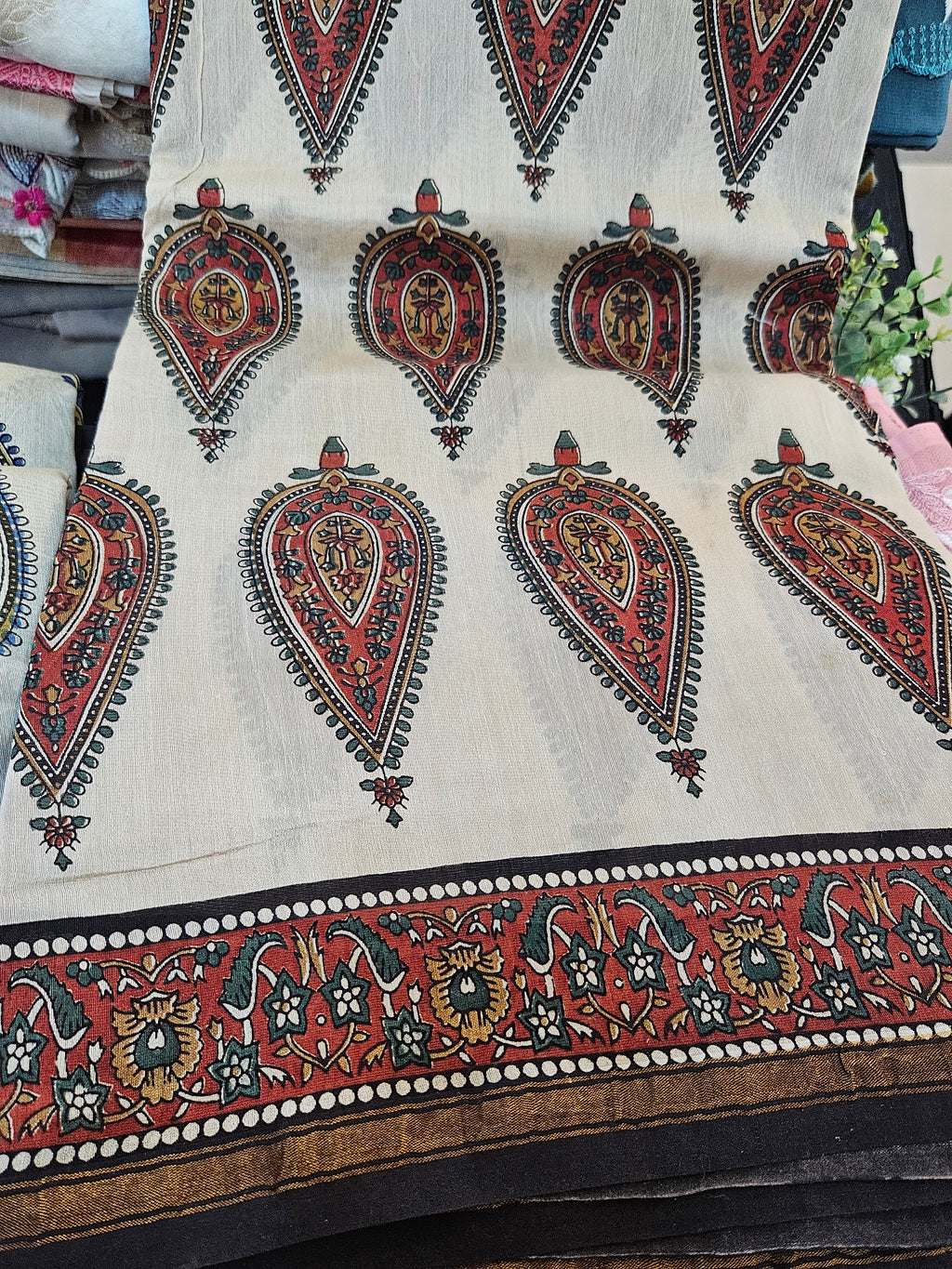 Chanderi cotton with Jaipur Handblock prints